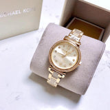 Michael Kors Sofie Quartz Gold Dial Gold Steel Strap Watch For Women - MK3881