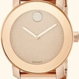 Movado Bold Rose Gold Dial Rose Gold Steel Strap Watch For Women - 3600335