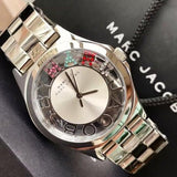 Marc Jacobs Henry Skeleton Silver Dial Silver Steel Strap Watch for Women - MBM3262