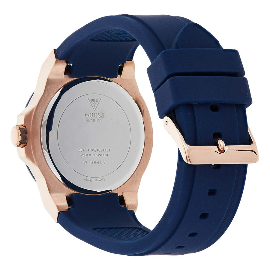 Guess Zena Blue Dial Blue Silicone Strap Watch For Women - W1049L2