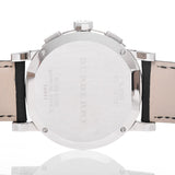 Burberry The City Chronograph White Dial Black Leather Strap Watch for Men - BU9355