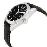 Tissot Gentleman Powermatic 80 Silicium Black Dial Black Leather Strap Watch For Men - T127.407.16.051.00