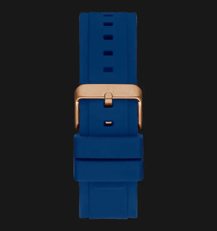 Guess Matrix Multifunction Blue Dial Blue Rubber Strap Watch for Men - GW0423G4