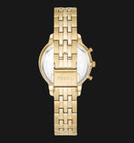 Fossil Neutra Chronograph Gold Dial Gold Steel Strap Watch for Women - ES5219