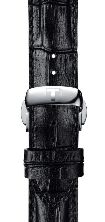 Tissot Ballade Powermatic 80 Cosc Black Dial Black Leather Strap Watch For Men - T108.408.16.057.00