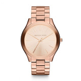 Michael Kors Slim Runway Rose Gold Dial Rose Gold Steel Strap Watch for Women - MK3513