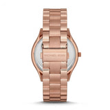 Michael Kors Slim Runway Rose Gold Dial Rose Gold Steel Strap Watch for Women - MK3197