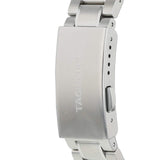 Silver watch clasp with TAGHeuer engraved.
