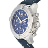 Breitling Avenger Chronograph 45mm Blue Dial Blue Calfskin Strap Watch for Men - A13317101C1X2