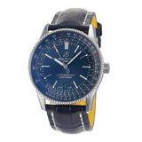 Breitling Navitimer Automatic 41 Blue Dial Blue Leather Strap Watch for Men - A17326161C1P3