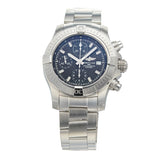 Breitling Avenger Chronograph 43 Black Dial Silver Steel Strap Watch for Men - A13385101B1A1