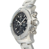 Breitling Avenger Chronograph 43 Black Dial Silver Steel Strap Watch for Men - A13385101B1A1