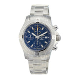 Breitling Avenger Chronograph 45mm Blue Dial Silver Steel Strap Watch for Men - A13317101C1A1