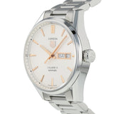 Tag Heuer Carrera Calibre 5 White Dial Silver Steel Strap Watch for Men - WAR201D.BA0723