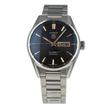 Tag Heuer Carrera Calibre 5 Automatic Black Dial Silver Steel Strap Watch for Men - WAR201C.BA0723