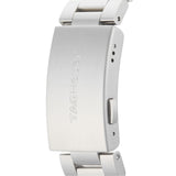 Silver watch clasp with TAGHeuer engraving.