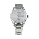 Tag Heuer Carrera Calibre 5 Automatic 41mm White Dial Silver Steel Strap Watch for Men - WAR201B.BA0723