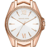 Michael Kors Whitney Quartz White Dial Rose Gold Steel Strap Watch For Women - MK6694