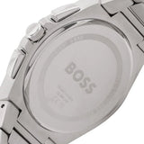 Hugo Boss Steer Chronograph Blue Dial Silver Steel Strap Watch For Men - 1514048