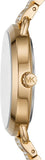 Michael Kors Portia Three-Hand Crystals Gold Dial Gold Steel Strap Watch for Women - MK4602