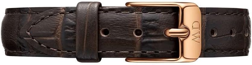 Daniel Wellington Classic Petite York Black Dial Brown Leather Strap Watch For Women - DW00100226