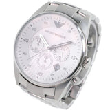 Emporio Armani Sportivo Chronograph Silver Dial Silver Steel Strap Watch For Men - AR5963