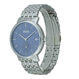 Hugo Boss Corporal Blue Dial Silver Steel Strap Watch for Men - 1513642