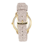 Michael Kors Tibby Analog Silver Dial White Leather Strap Watch for Women - MK1049