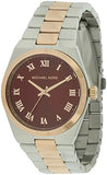 Michael Kors Channing Quartz Red Dial Two Tone Steel Strap Watch For Women - MK6114