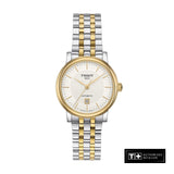 Tissot T Classic Carson Premium White Dial Two Tone Stainless Steel Strap Watch for Women - T122.207.22.031.00