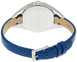 Calvin Klein Rebel Blue Silver Dial Blue Leather Strap Watch for Women - K8P231V6