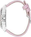 Guess Limelight Quartz Diamonds Pink Dial Pink Denim Strap Watch For Women - W0775l15