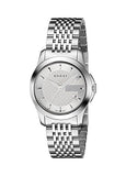 Gucci G Timeless Silver Dial Silver Steel Strap Watch For Women - YA126501