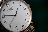 Tissot T Classic Everytime White Dial Rose Gold Mesh Bracelet Watch for Men - T109.610.33.032.00