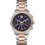 Michael Kors Brinkley Blue Dial Two Tone Steel Strap Watch for Women - MK6205