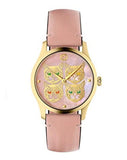 Gucci G Timeless Quartz Mother of Pearl Dial Pink Leather Strap Watch For Women -  YA1264132