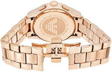 Emporio Armani Valente Chronograph Rose Gold Dial Rose Gold Steel Strap Watch For Men - AR0365