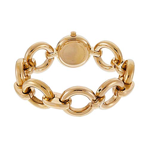 Marc Jacobs Rock White Dial Gold Steel Strap Watch for Women - MBM3005