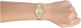 Michael Kors Ritz Pave Crystals Gold Dial Gold Steel Strap Watch for Women - MK6862