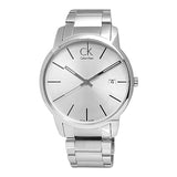 Calvin Klein City Silver Dial Silver Steel Strap Watch for Men - K2G2G146