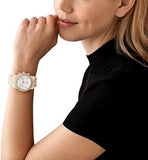 Michael Kors Runway Pavé Chronograph White Dial White Acetate Strap Watch for Women - MK7476