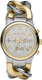 Michael Kors Runway White Dial Two Tone Steel Strap Watch for Women - MK3199