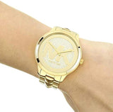 Michael Kors Runway Mercer Crystals Gold Dial Gold Steel Strap Watch For Women - MK6714