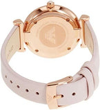 Emporio Armani Gianni T Bar Mother Of Pearl Pink Dial Pink Leather Strap Watch For Women - AR1958