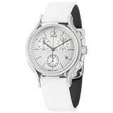 Calvin Klein Skirt White Dial White Leather Strap Watch for Women - K2U291L6