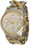 Michael Kors Runway White Dial Two Tone Steel Strap Watch for Women - MK3199