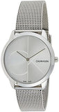 Calvin Klein Minimal Silver Dial Silver Mesh Bracelet Watch for Men - K3M2112Z