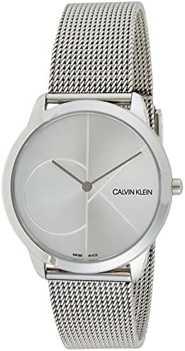 Calvin Klein Minimal Silver Dial Silver Mesh Bracelet Watch for Men - K3M2112Z