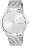 Calvin Klein Minimal Silver Dial Silver Mesh Bracelet Watch for Men - K3M2112Z