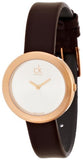 Calvin Klein Firm White Dial Brown Leather Strap Watch for Women - K3N236G6